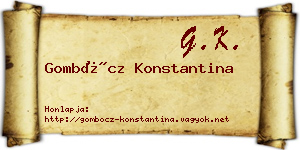 Gombócz Konstantina névjegykártya